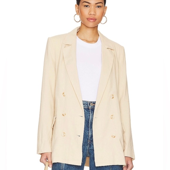 Womens Free People Beige Tie-Front Blazer Jacket - Picture 12 of 12